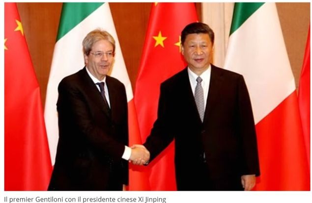 Fig. 7 Gentiloni ospite d'onore a Pechino